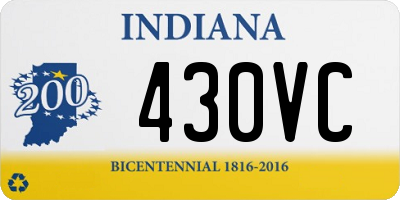 IN license plate 430VC