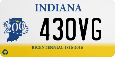 IN license plate 430VG