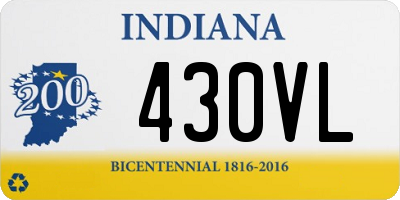 IN license plate 430VL