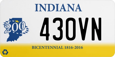 IN license plate 430VN