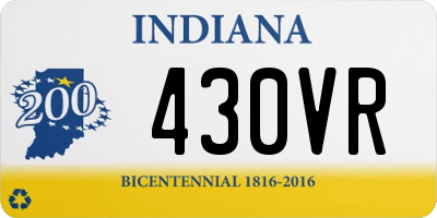 IN license plate 430VR