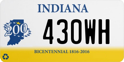 IN license plate 430WH