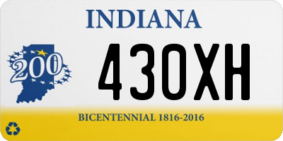 IN license plate 430XH