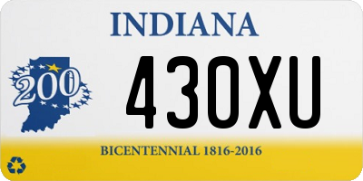 IN license plate 430XU