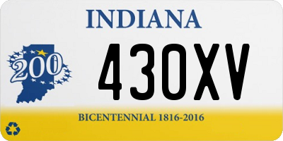 IN license plate 430XV