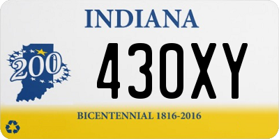 IN license plate 430XY