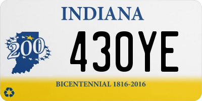 IN license plate 430YE