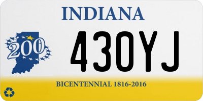 IN license plate 430YJ