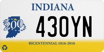 IN license plate 430YN