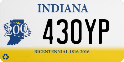 IN license plate 430YP