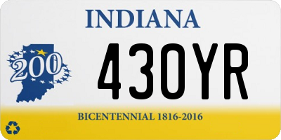 IN license plate 430YR