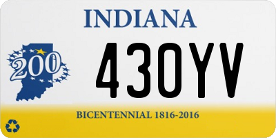 IN license plate 430YV