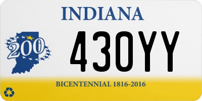 IN license plate 430YY