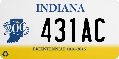 IN license plate 431AC