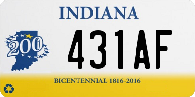 IN license plate 431AF