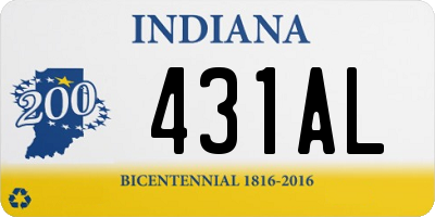 IN license plate 431AL