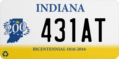 IN license plate 431AT
