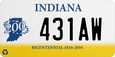 IN license plate 431AW