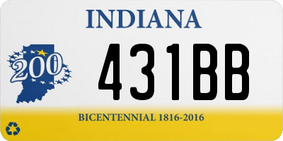 IN license plate 431BB