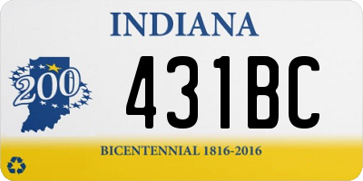 IN license plate 431BC