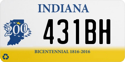 IN license plate 431BH