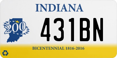 IN license plate 431BN