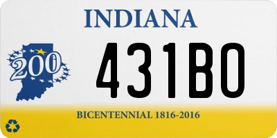 IN license plate 431BO