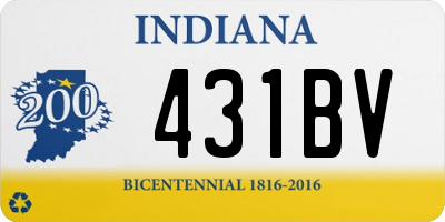 IN license plate 431BV