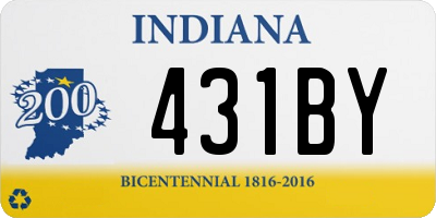 IN license plate 431BY