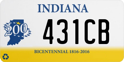 IN license plate 431CB