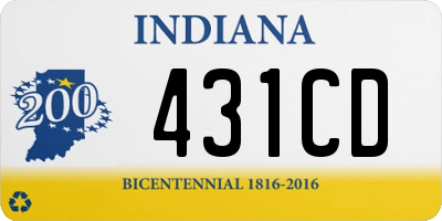 IN license plate 431CD