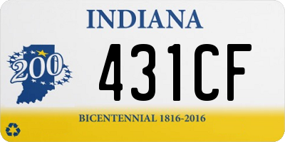 IN license plate 431CF