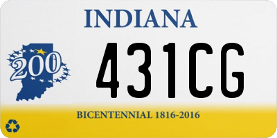 IN license plate 431CG