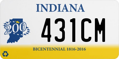 IN license plate 431CM