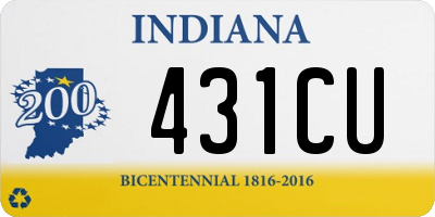 IN license plate 431CU