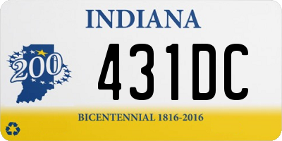 IN license plate 431DC