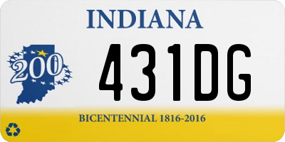 IN license plate 431DG