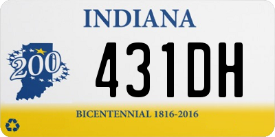 IN license plate 431DH