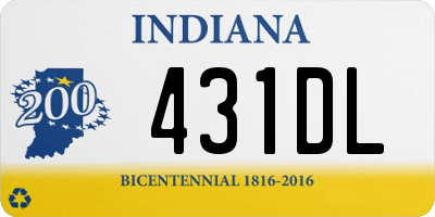 IN license plate 431DL