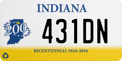 IN license plate 431DN