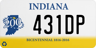 IN license plate 431DP