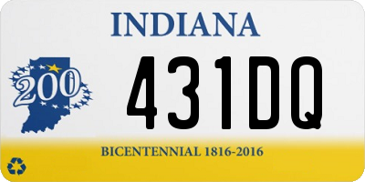 IN license plate 431DQ