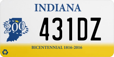 IN license plate 431DZ