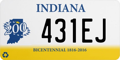 IN license plate 431EJ