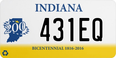 IN license plate 431EQ