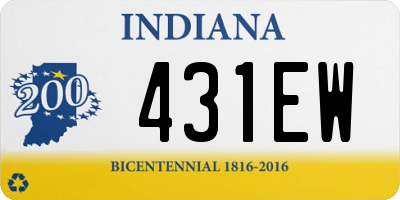 IN license plate 431EW