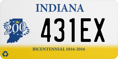 IN license plate 431EX