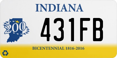 IN license plate 431FB