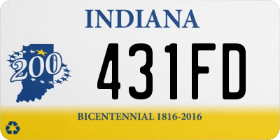 IN license plate 431FD