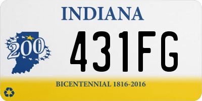 IN license plate 431FG